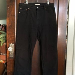Levi’s rib cage strait ankle jeans - black - like new